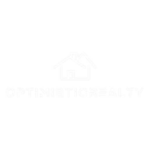 Modern house with real estate marketing branding overlay.